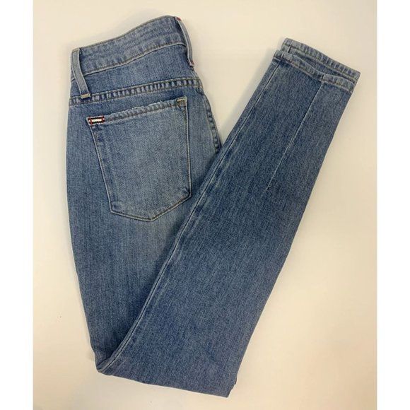 Alice + Olivia AO LA Good Mid Rise Exposed Button Ankle Jeans Size 25 - Picture 8 of 10